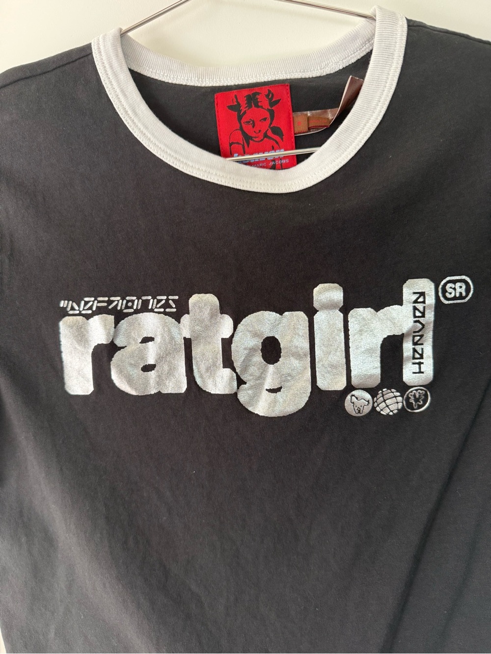 HEAVN X DEAFTONES RATGIRL Black Ringer Tee - Picture 3 of 3